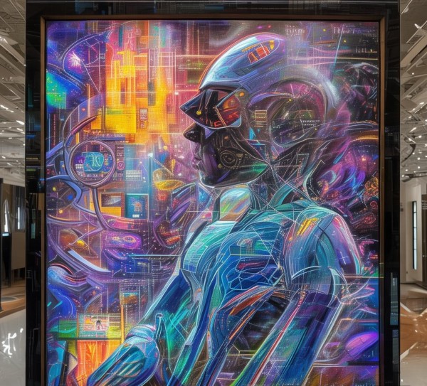 科技与创新的绘画一等奖作品，未来视界的艺术探索